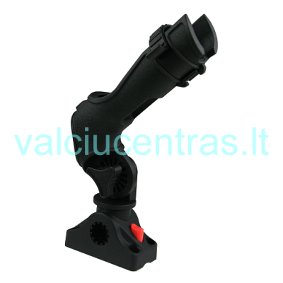 Meškerės laikiklis su užraktu įvairių padėčių